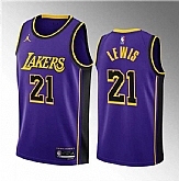 Men's Los Angeles Lakers #21 Maxwell Lewis Purple 2023 Draft Statement Edition Stitched Basketball Jersey Dzhi ,baseball caps,new era cap wholesale,wholesale hats